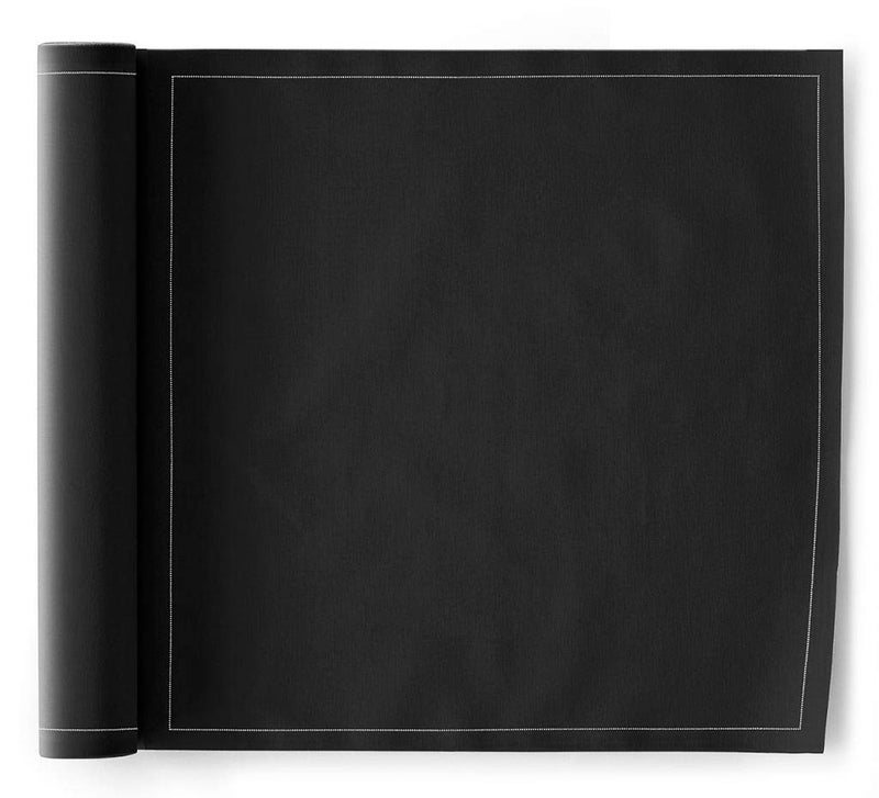 MY DRAP Cotton Dinner Napkin - 12.6 x 12.6 in - 12 units per roll - Black - Image 1